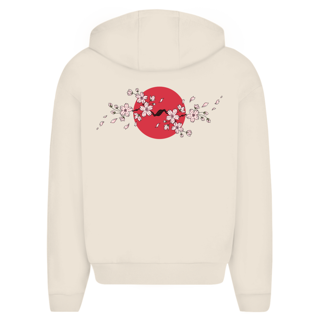 Japan Cherry Blossom - Oversize Zipper Hoodie
