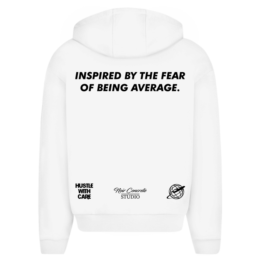 INSPIRED BY THE FEAR OF BEING AVERAGE - Oversize Zipper Hoodie