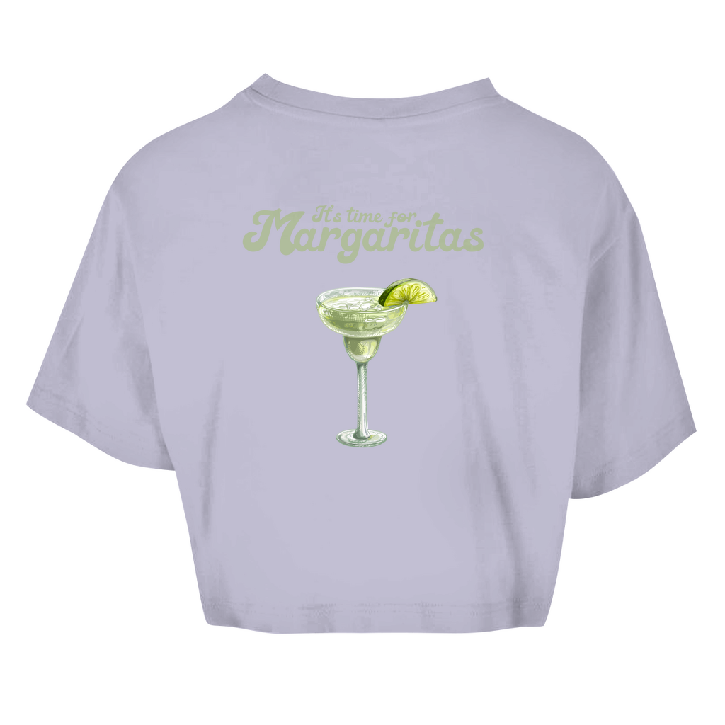 It's Time for Margaritas - Damen Oversize Crop Top Beidseitig