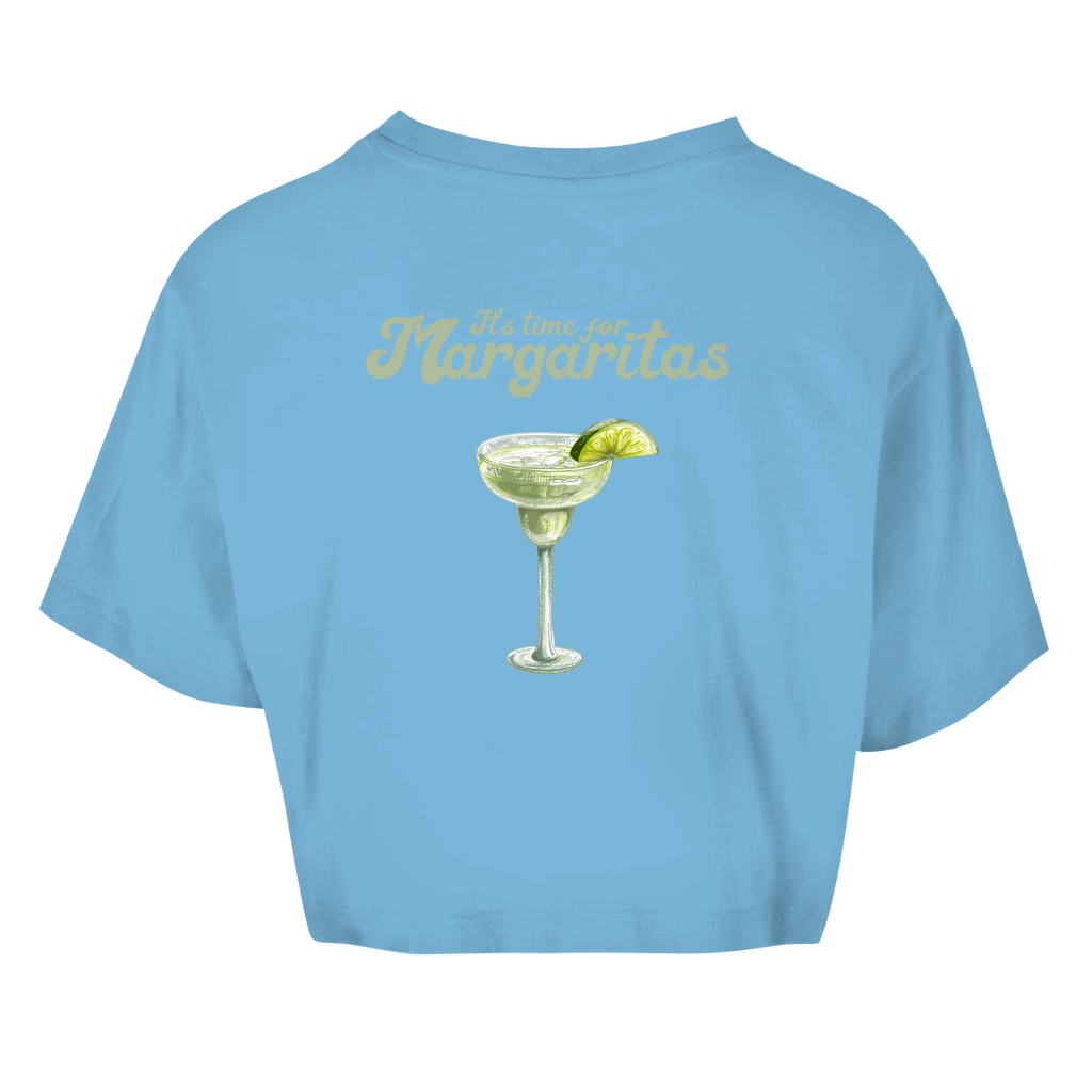 It's Time for Margaritas - Damen Oversize Crop Top Beidseitig