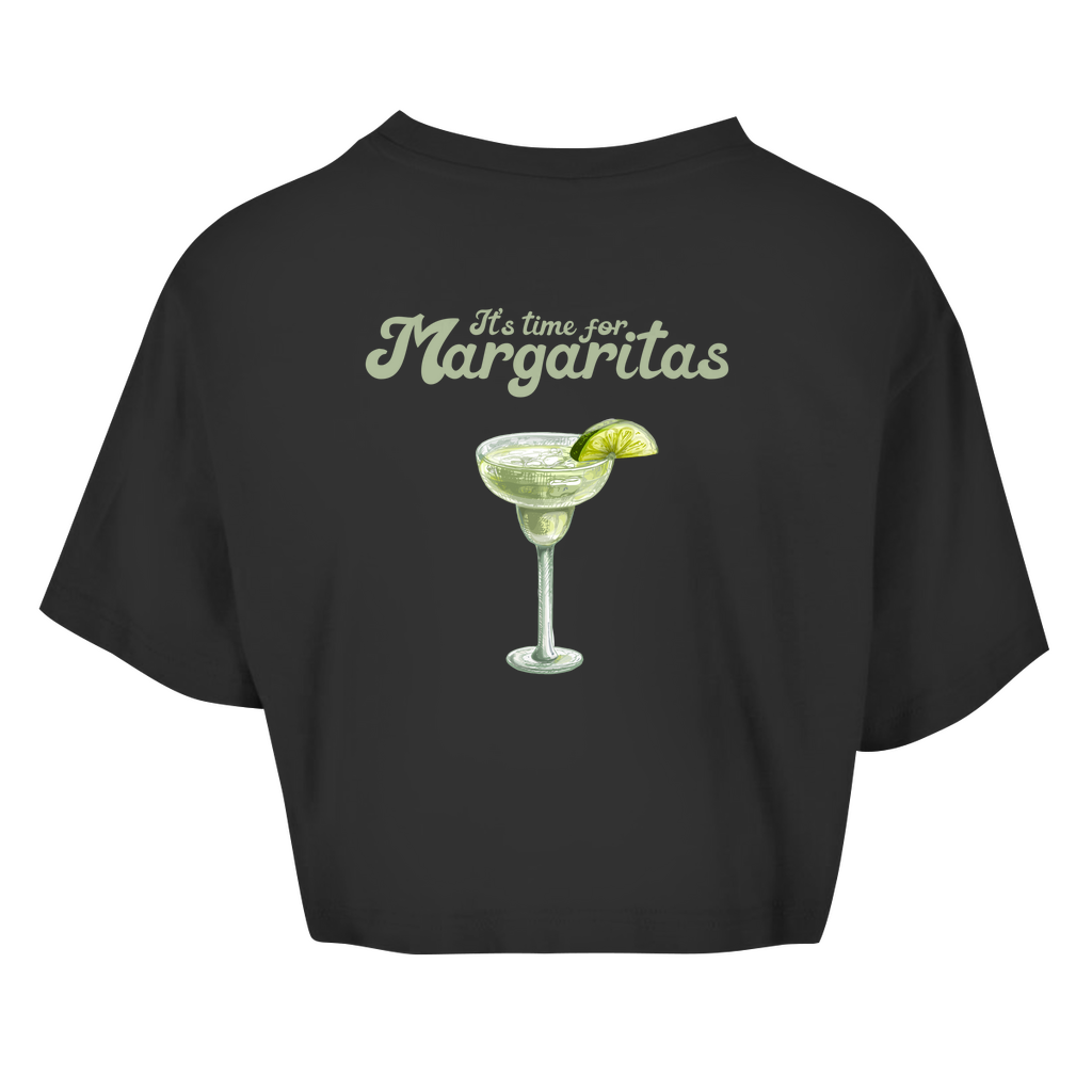 It's Time for Margaritas - Damen Oversize Crop Top Beidseitig
