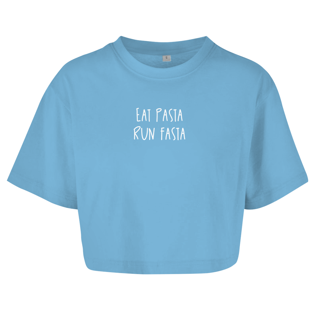 Eat Pasta Run Fasta - Damen Oversize Crop Top