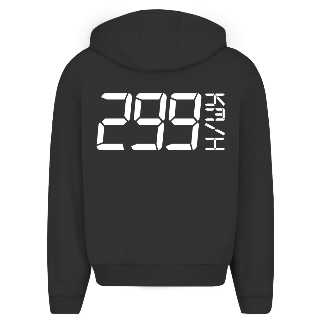 299 Km/h Moto - Oversize Zipper Hoodie