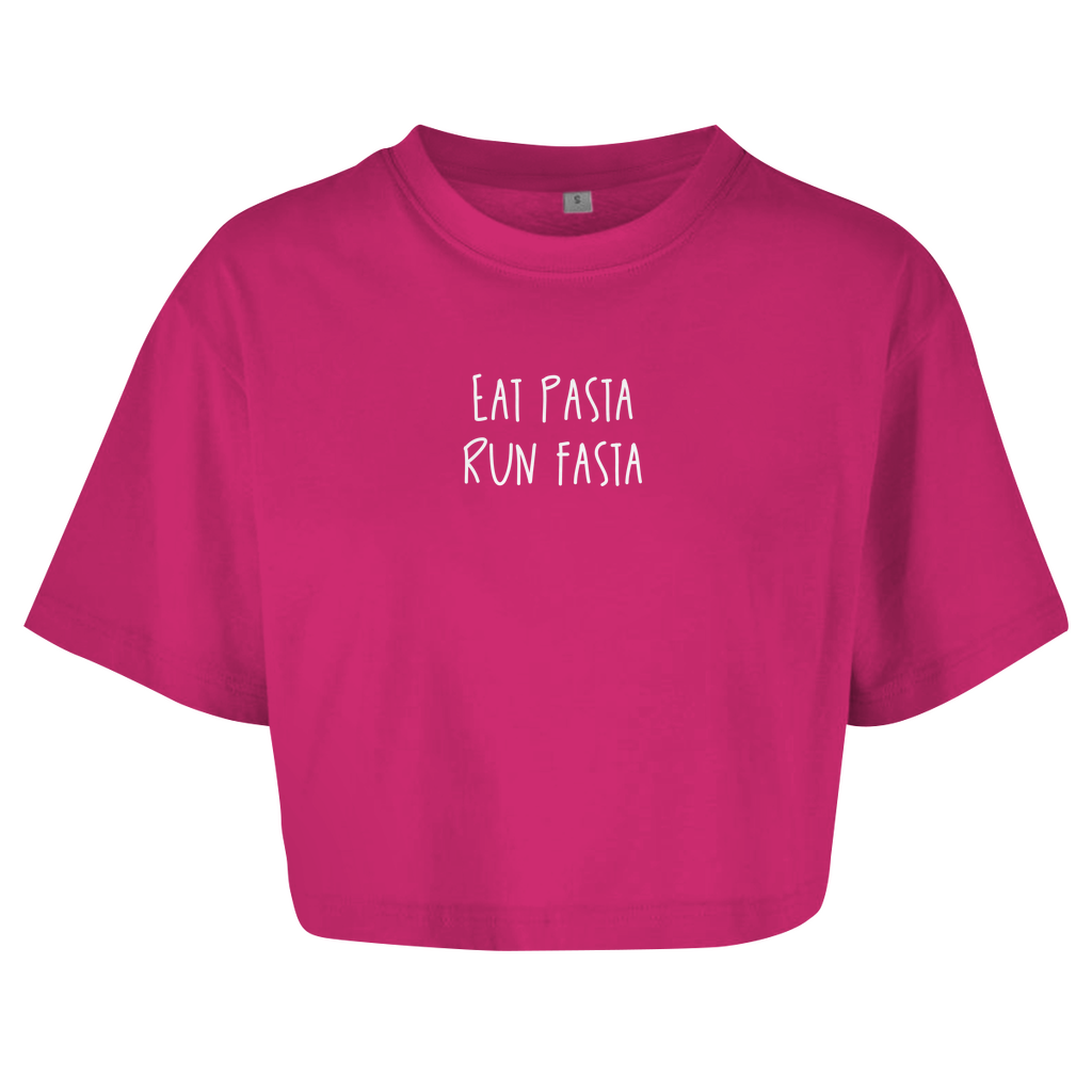 Eat Pasta Run Fasta - Damen Oversize Crop Top