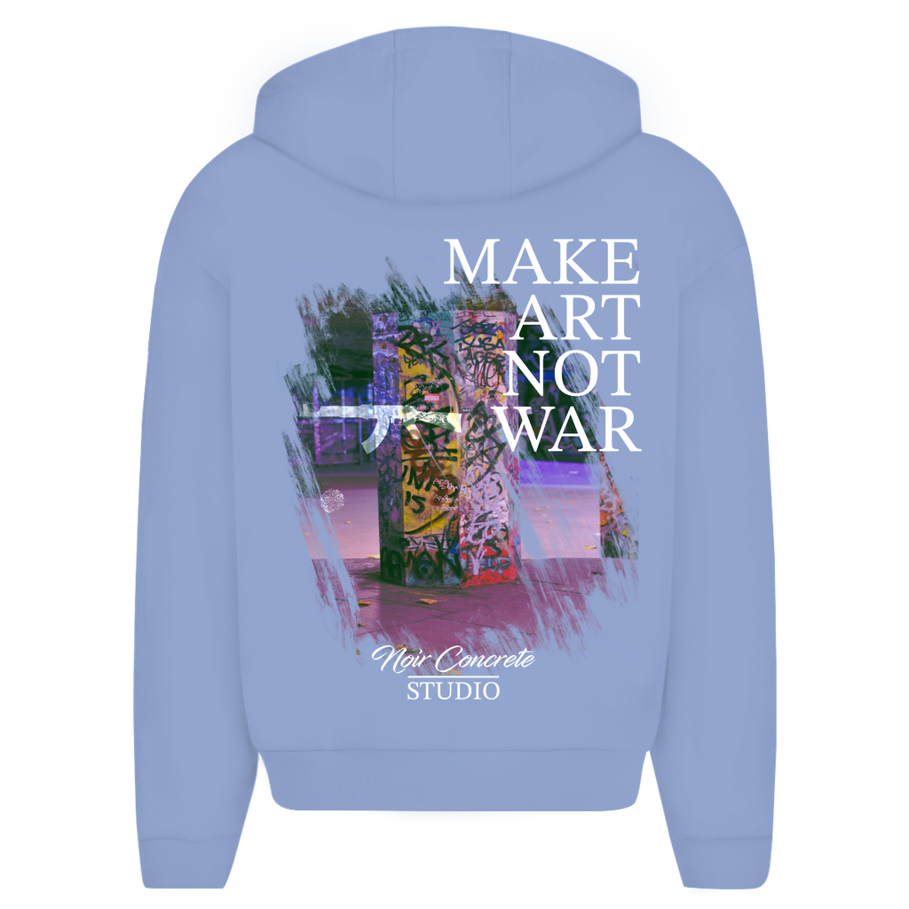 MAKE ART NOT WAR - Oversize Zipper Hoodie