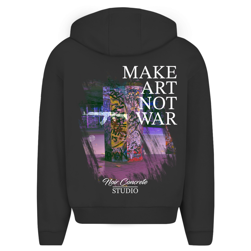 MAKE ART NOT WAR - Oversize Zipper Hoodie