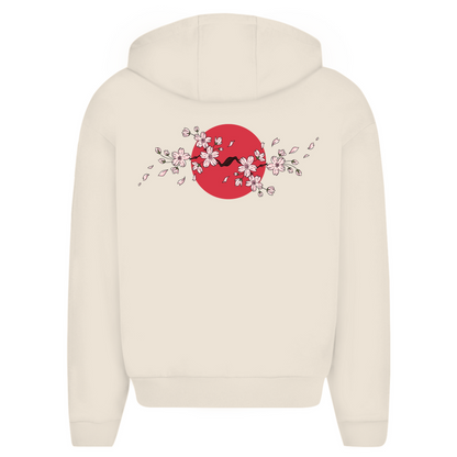 Japan Cherry Blossom -  Oversize Zipper Hoodie