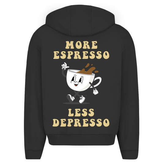 More Espresso less depresso - Oversize Zipper Hoodie