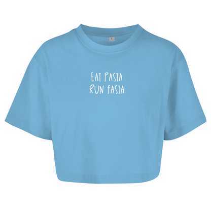 Eat Pasta Run Fasta - Damen Oversize Crop Top