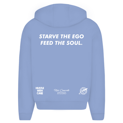 STARVE THE EGO FEED THE SOUL - Oversize Zipper Hoodie