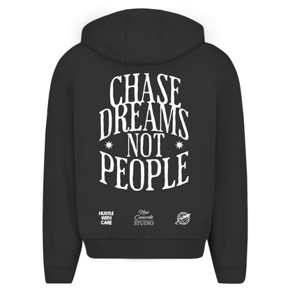 CHASE DREAMS NOT PEOPLE -  Oversize Zipper Hoodie